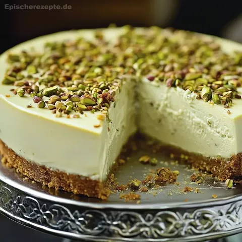 Pistazien-Käsekuchen mit Weißer Schokolade