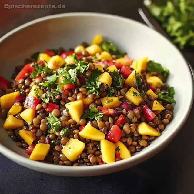 Linsensalat mit Mango