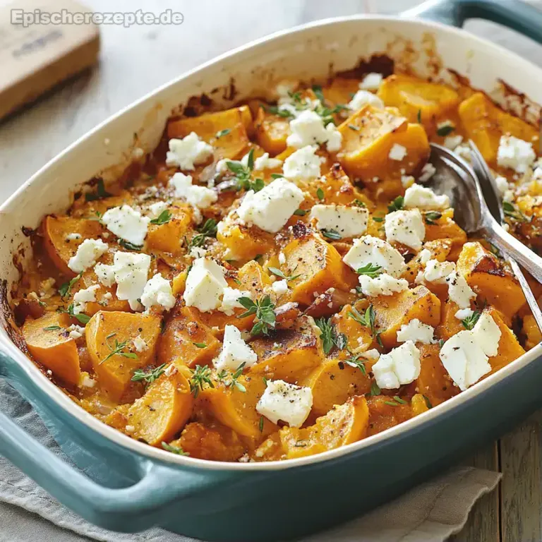 Kürbisauflauf mit Feta – Würzig und Lecker!