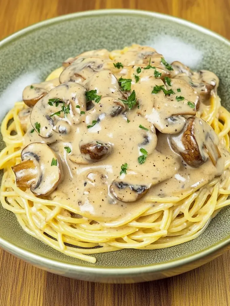 Spaghetti in Pilzrahmsauce – Cremig und Aromatisch