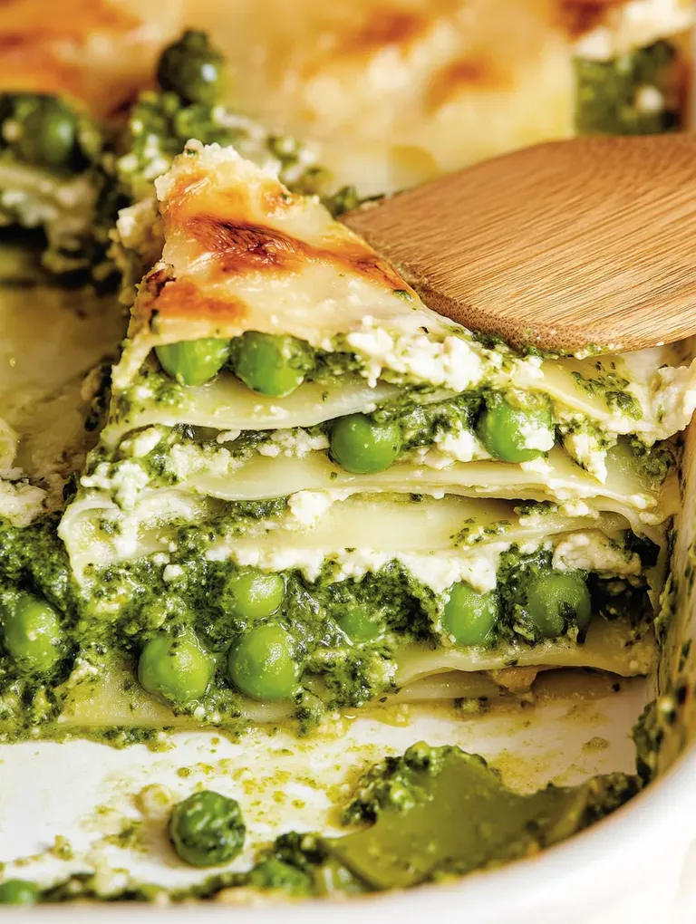 Vegane Grüne Lasagne mit Erbsen und Tofu-Bechamel – Leicht und Köstlich