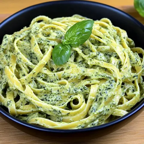 Pasta mit cremiger Spinat-Sauce