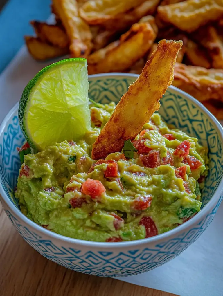 Parmesankartoffeln mit Avocado-Dip – Knusprig und Frisch