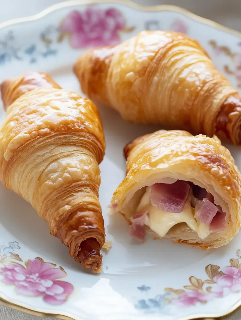 Schinken-Käse-Hörnchen mit Frischkäse – Einfach und Lecker