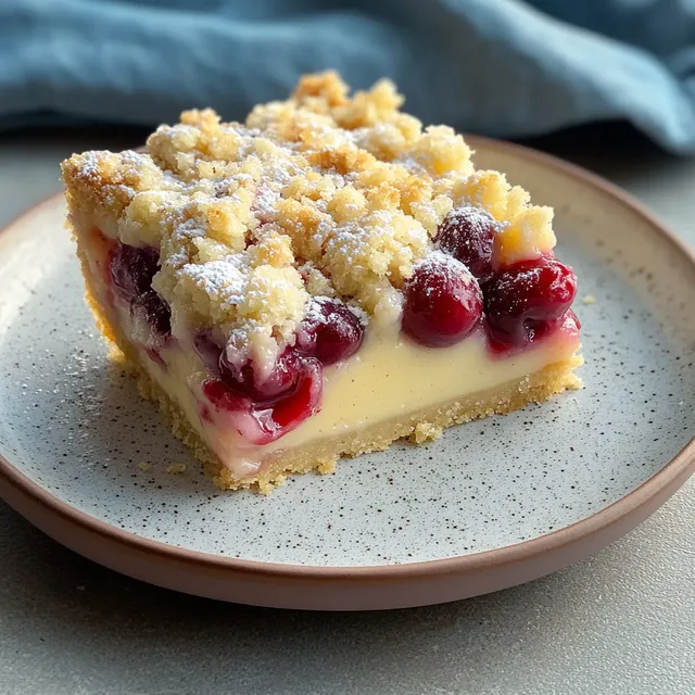 Streuselkuchen mit Kirschen vom Blech – mega lecker