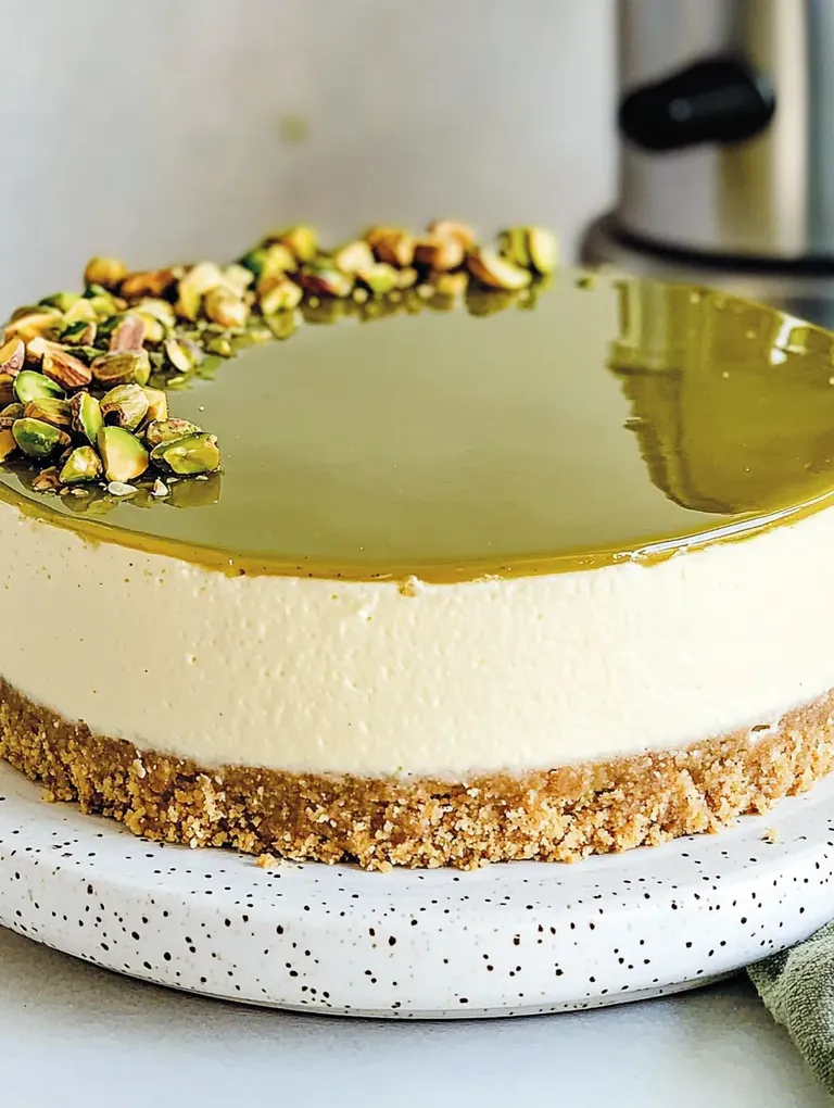 Pistazien-Cheesecake ohne Backen – Luxuriös, Cremig und Unwiderstehlich