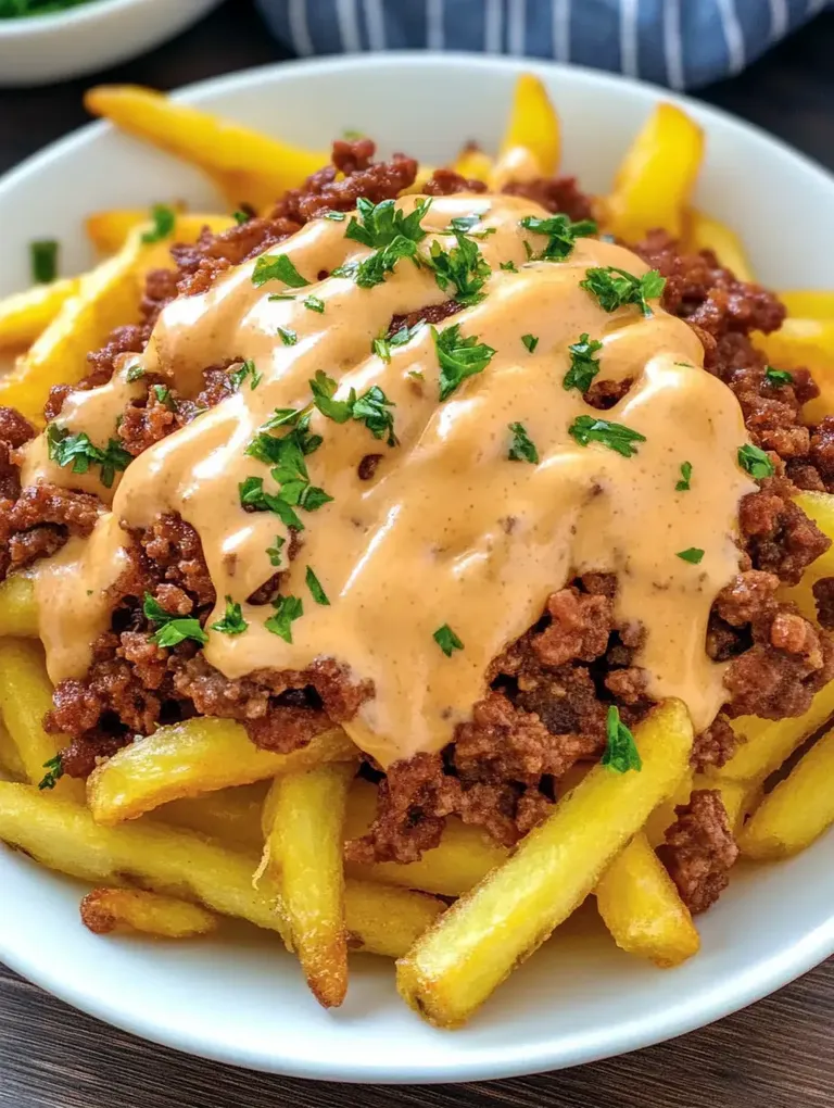 Loaded Fries mit Hackfleisch und Cheddar – Knusprig, Herzhaft und Käsecremig