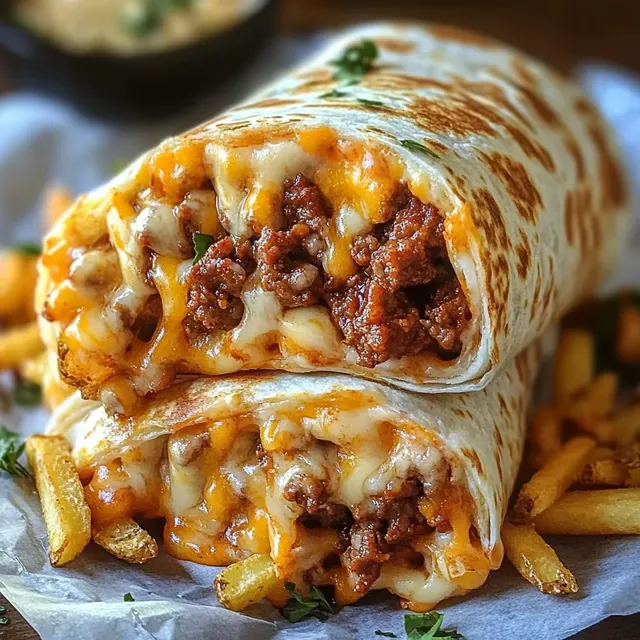 Beefy Cheesy Fries Burrito – Würziger Genuss im Wrap!