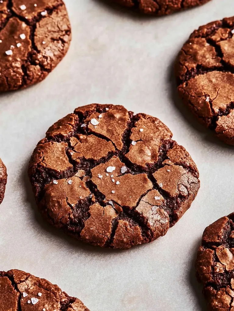 Knusprige Brownie Cookies mit Crinkle-Effekt