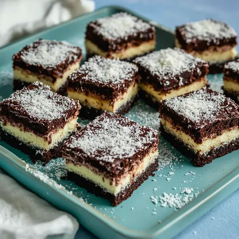 Geniale Bounty Schnitten – Rezept für leckeren Bounty Kuchen vom Blech