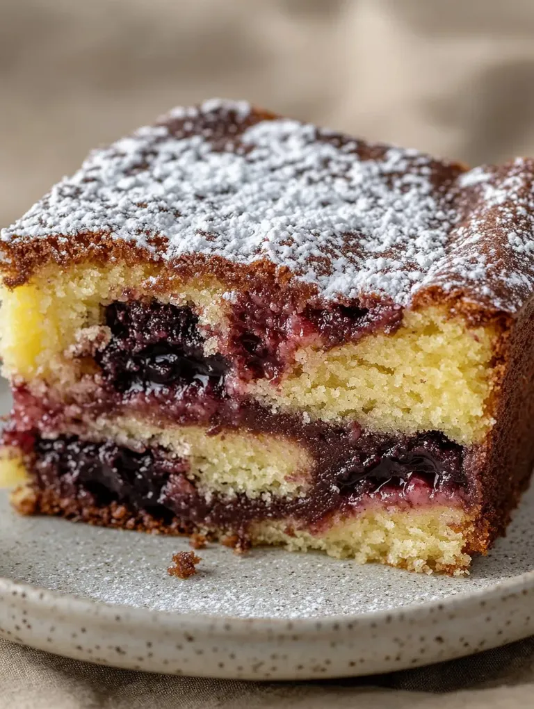 Marmorkuchen vom Blech mit Kirschen – einfach und lecker