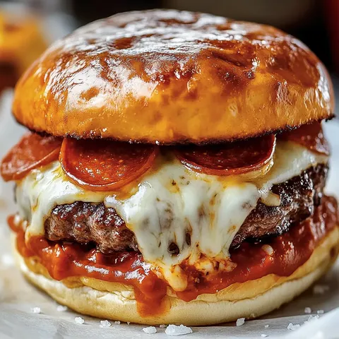 Käsige Pizza-Burger