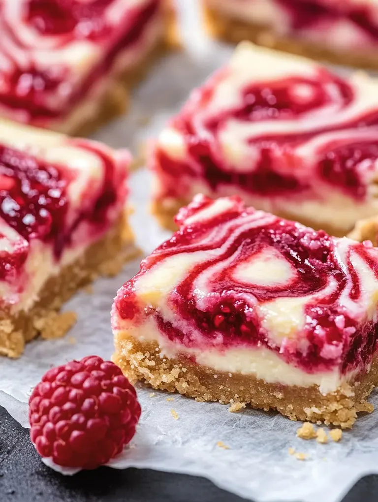 Süße und säuerliche Himbeer-Cheesecake-Riegel