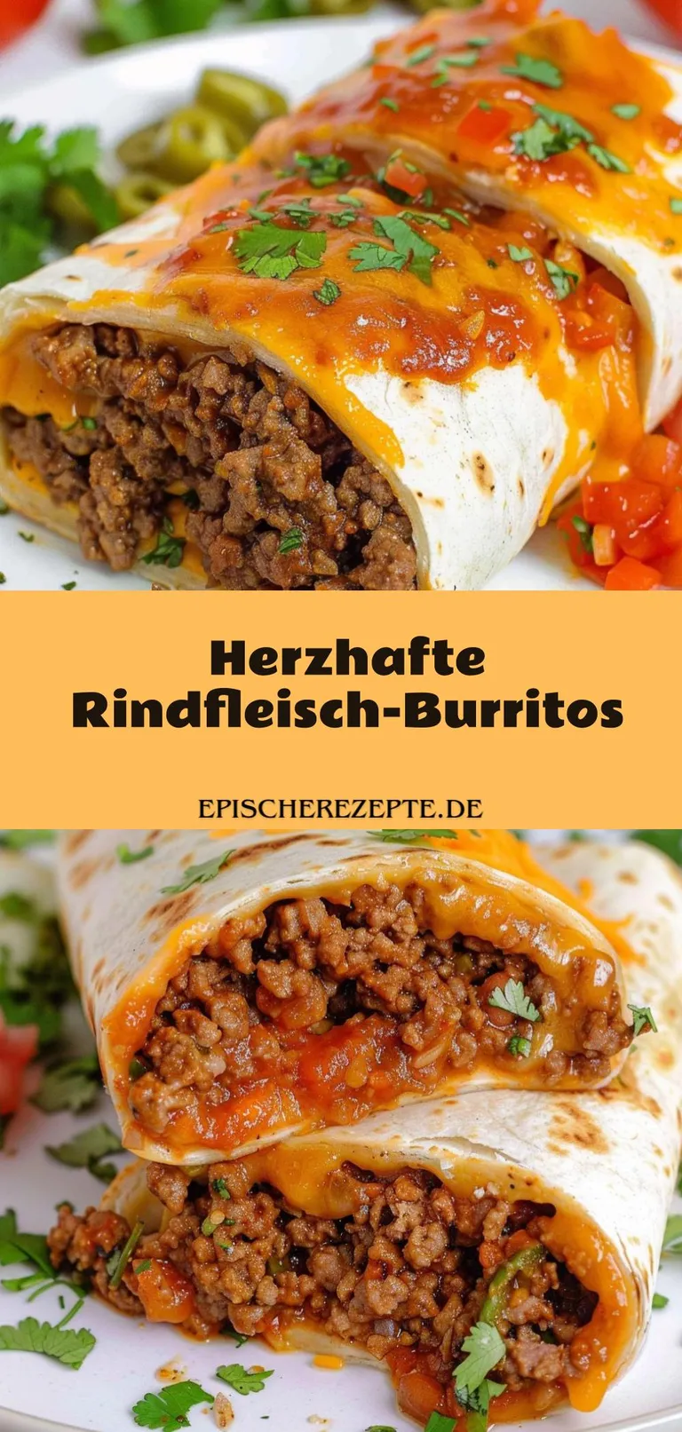 Template of Herzhafte Rindfleisch-Burritos