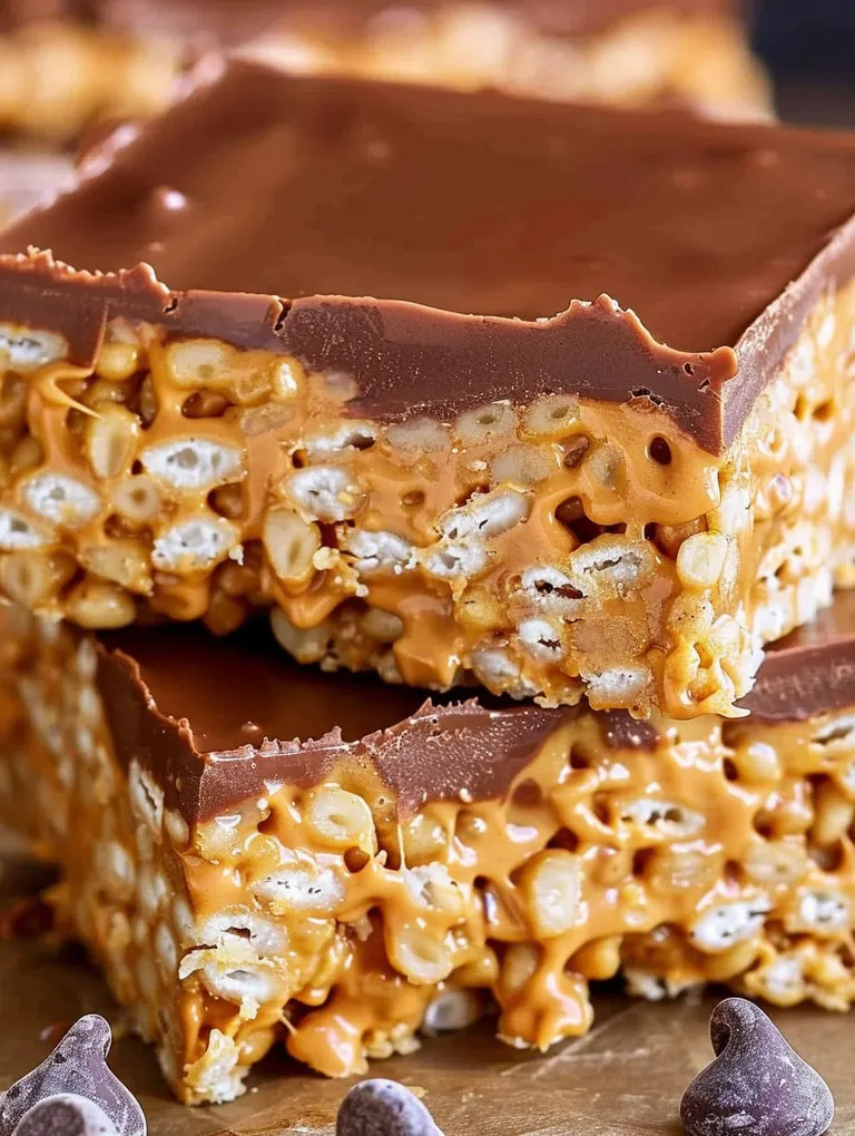 A piece of chocolate and caramel covered candy.