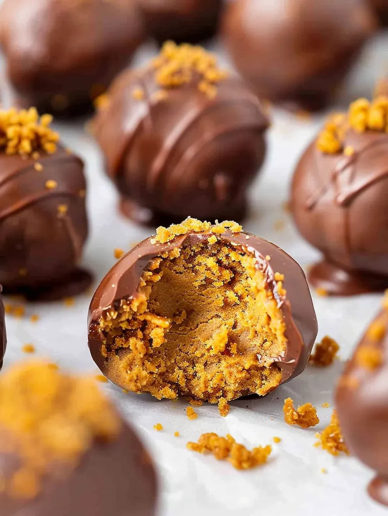 A close up of a chocolate covered ginger snap.
