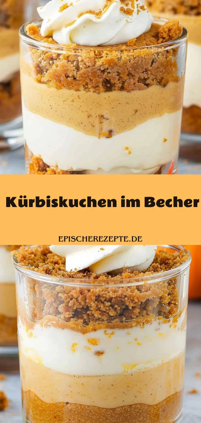 Template of Kürbiskuchen im Becher