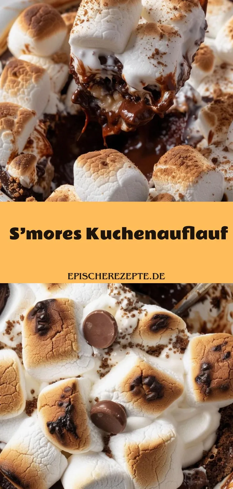 Template of S’mores Kuchenauflauf