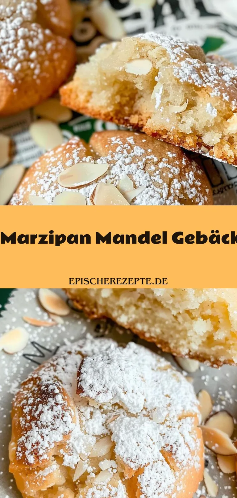 Template of Marzipan Mandel Gebäck