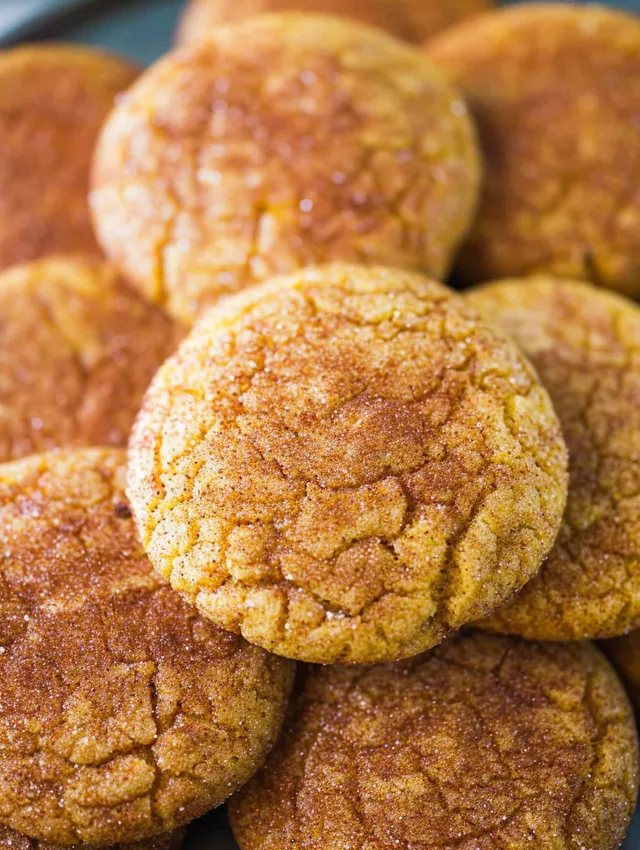 Pumpkin Snickerdoodle Cookies.