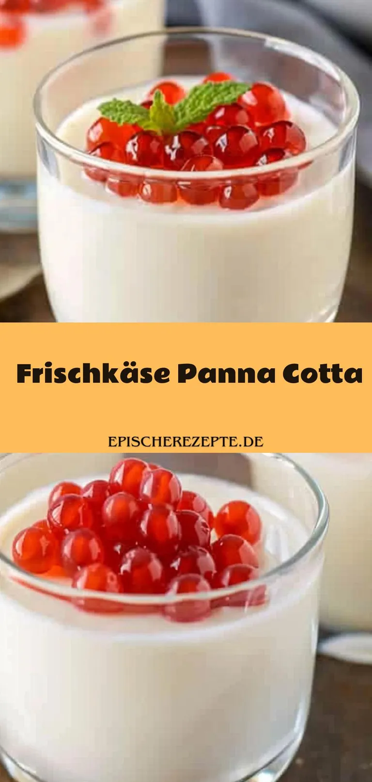 Template of Frischkäse Panna Cotta
