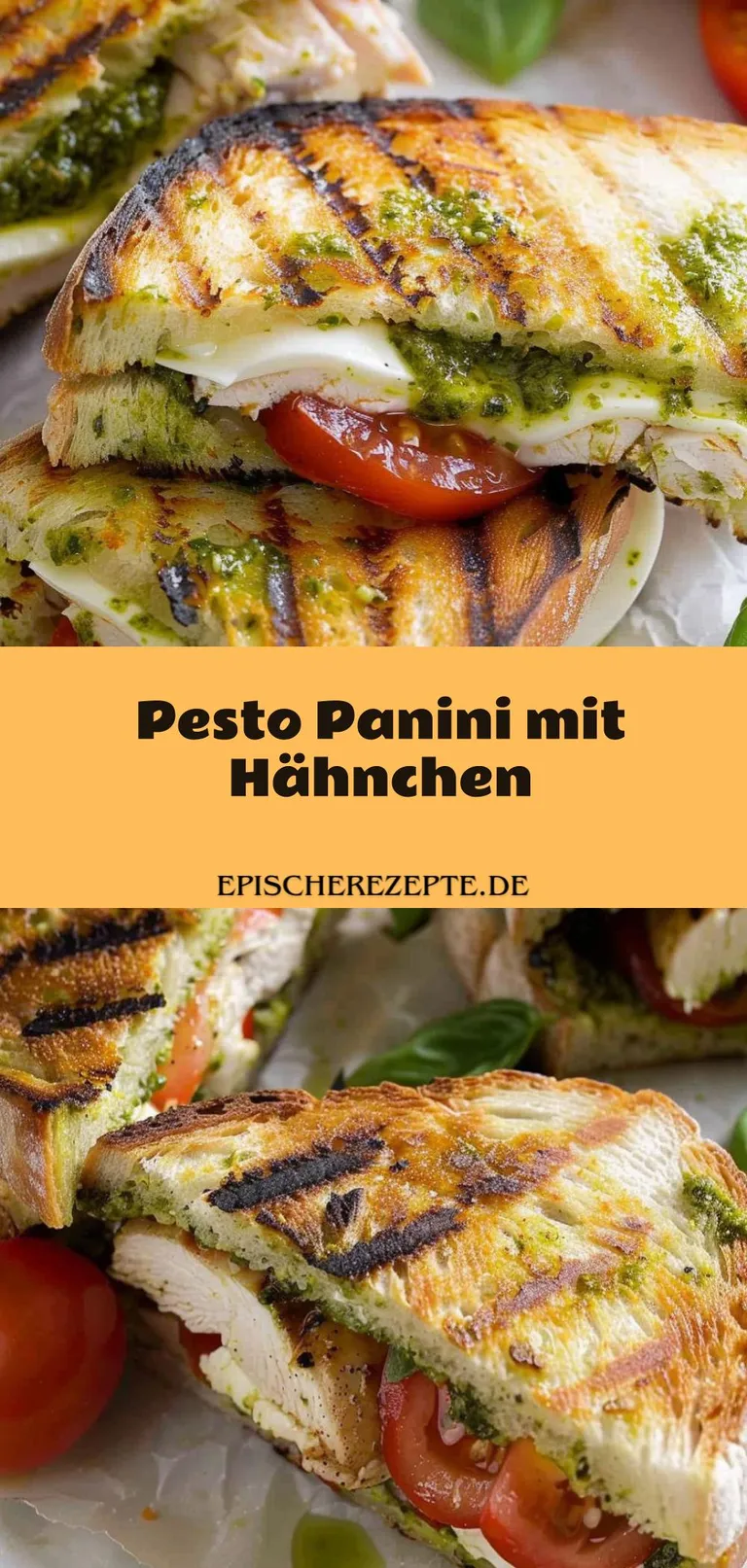 Template of Pesto Panini mit Hähnchen