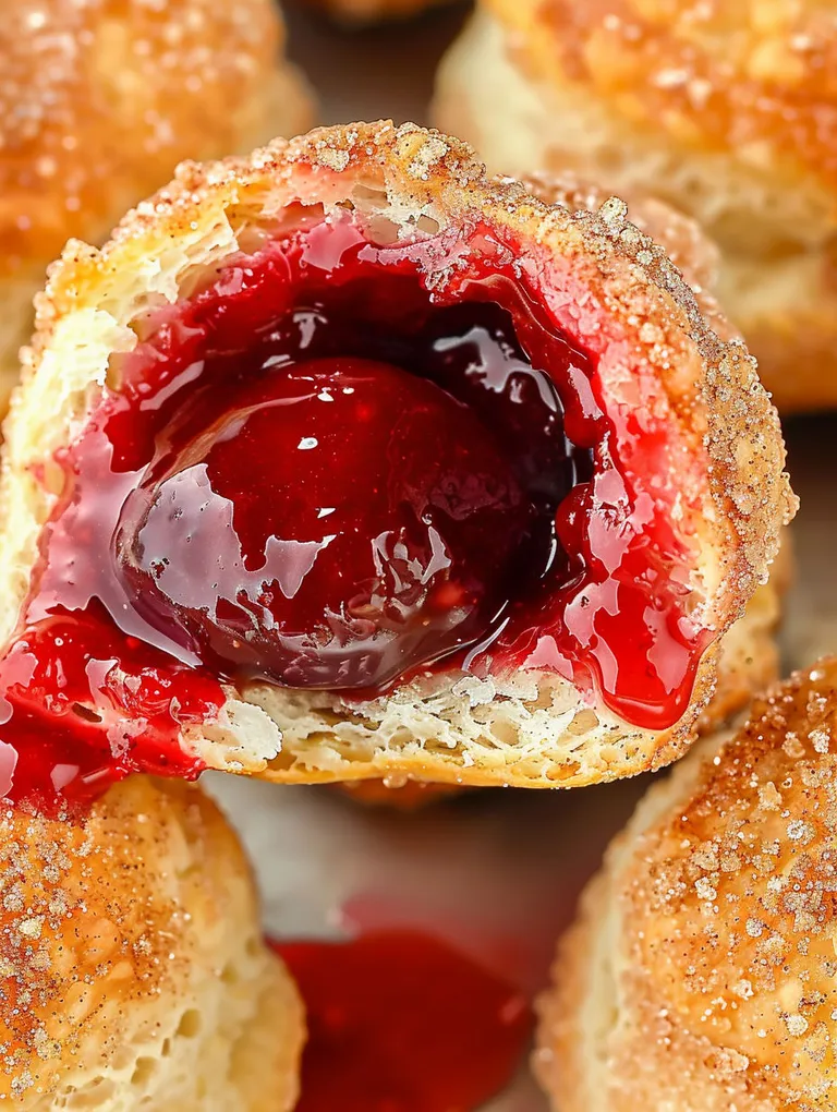 Cherry pie bombs with a bite taken out of them.