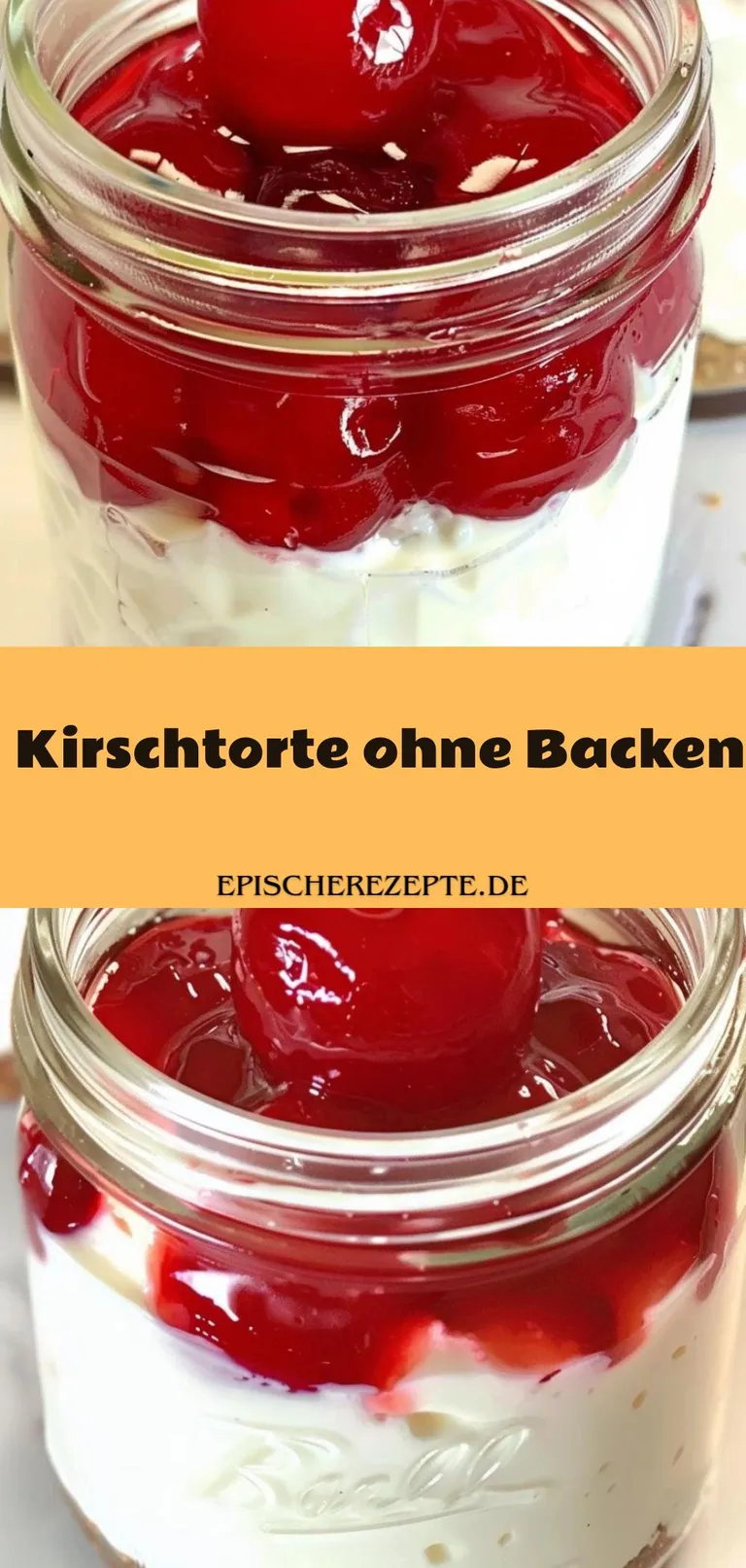 Template of Kirschtorte ohne Backen