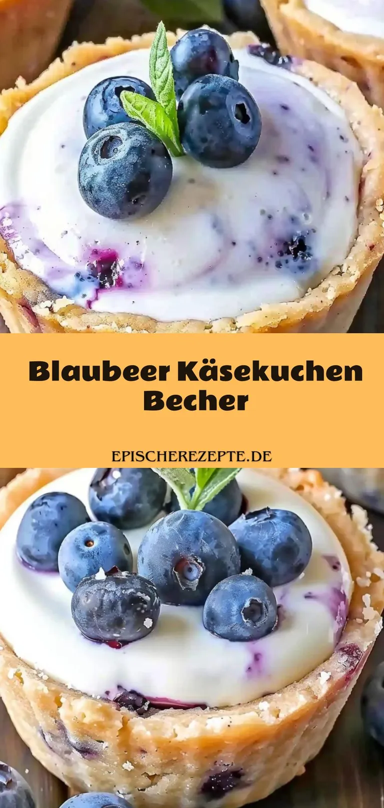 Template of Blaubeer Käsekuchen Becher