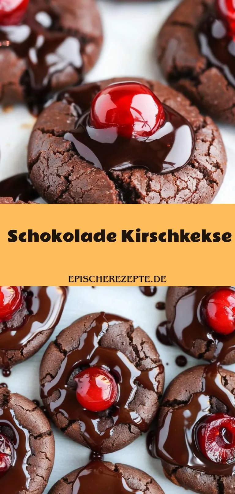 Template of Schokolade Kirschkekse