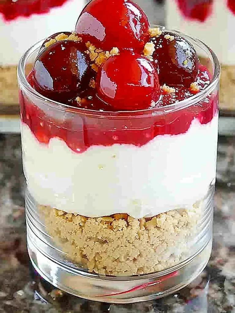 A glass of dessert with a white cream and red berries.