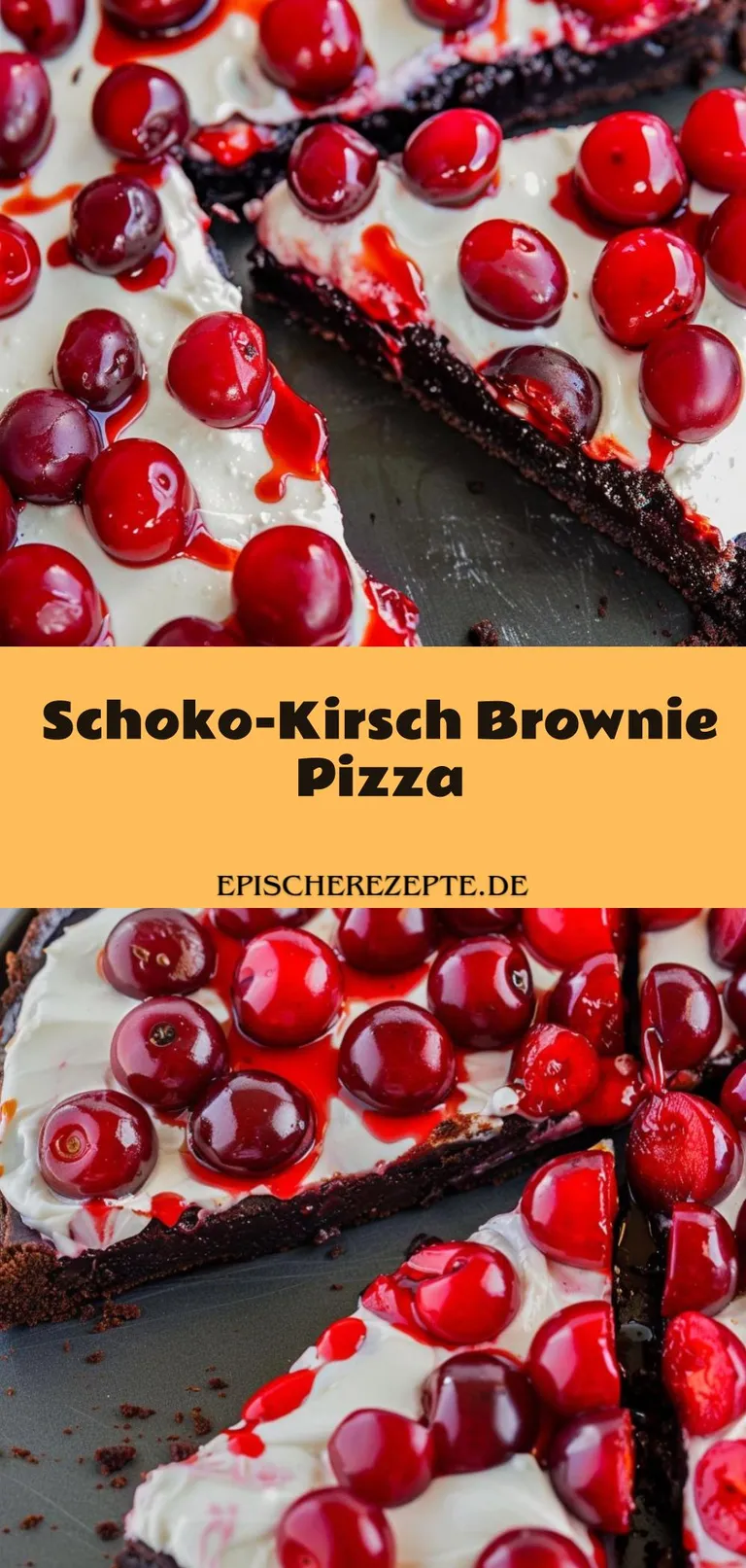 Template of Schoko-Kirsch Brownie Pizza