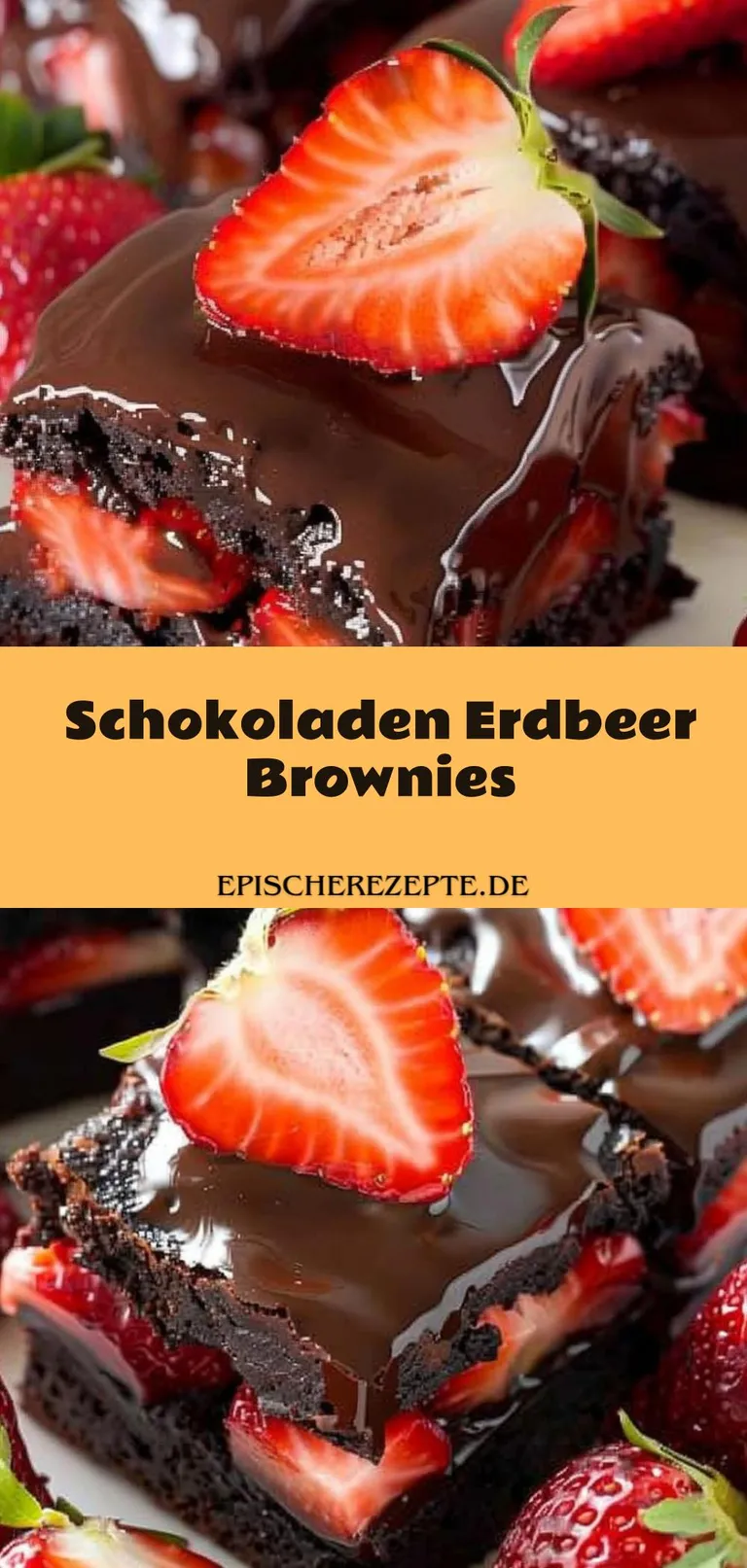 Template of Schokoladen Erdbeer Brownies