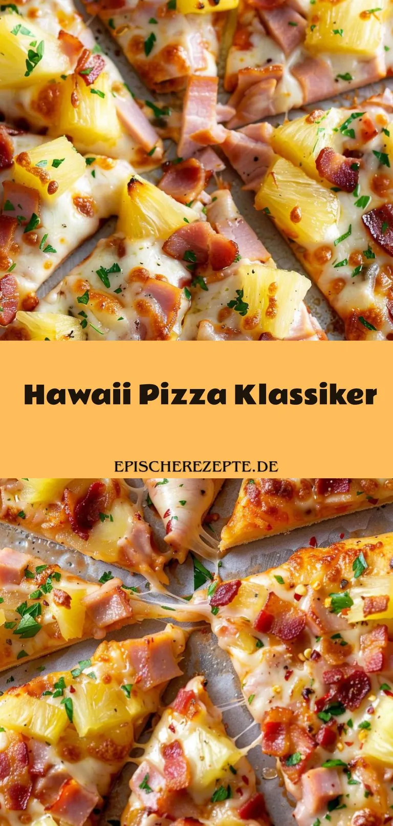 Template of Hawaii Pizza Klassiker