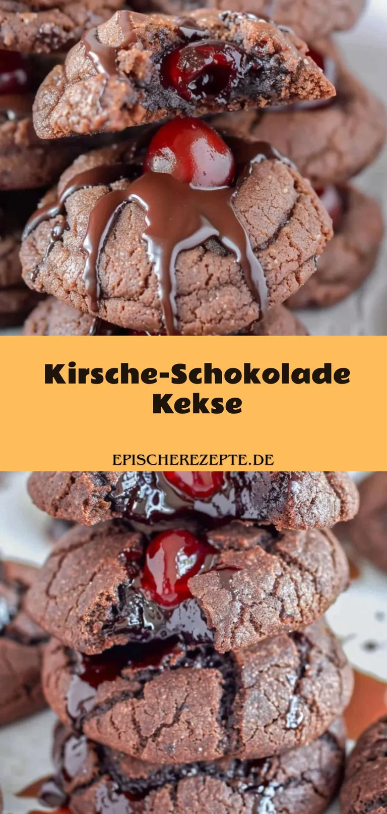 Template of Kirsche-Schokolade Kekse