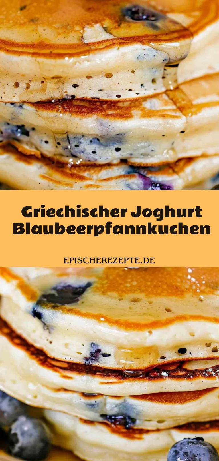 Template of Griechischer Joghurt Blaubeerpfannkuchen