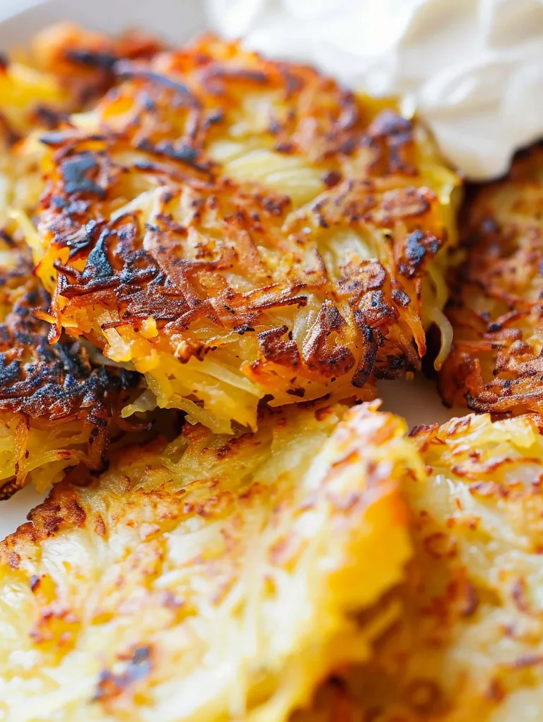A plate of spaghetti squash hash browns.