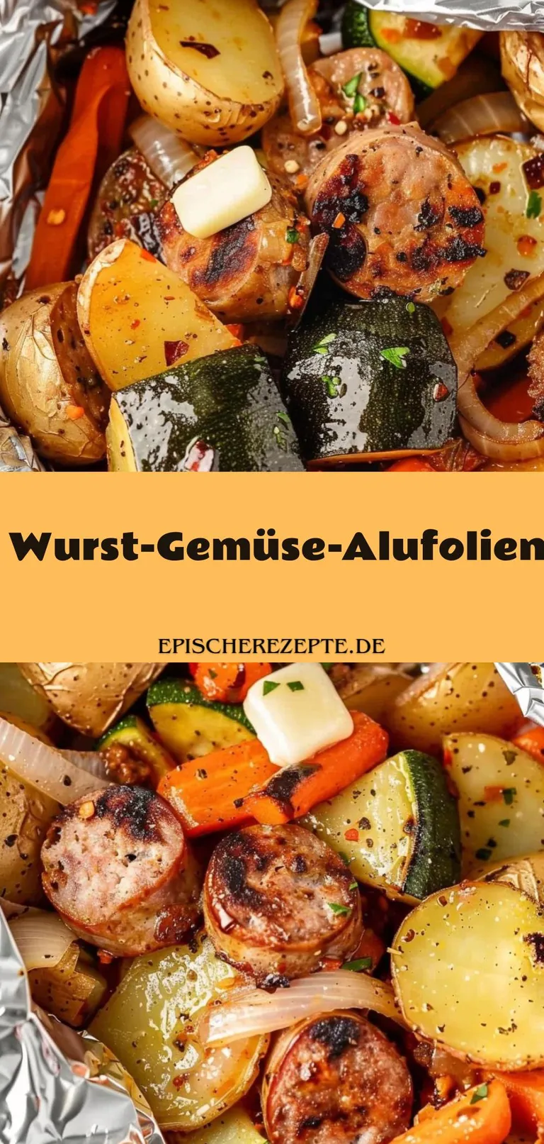 Template of Wurst-Gemüse-Alufolien