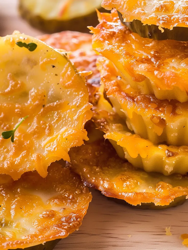 Air fryer cheddar ranch pickle chips.