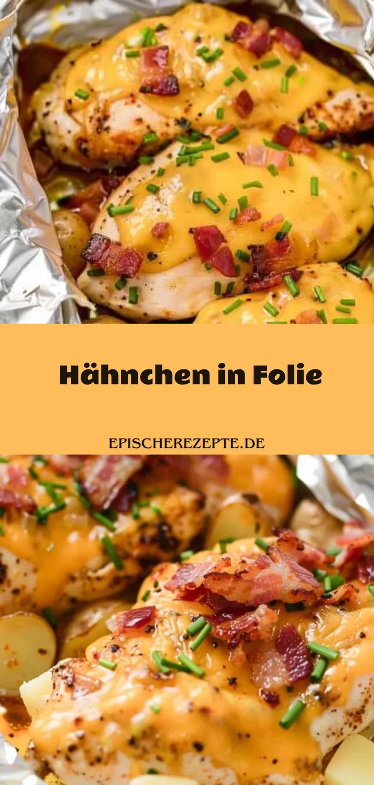 Template of Hähnchen in Folie