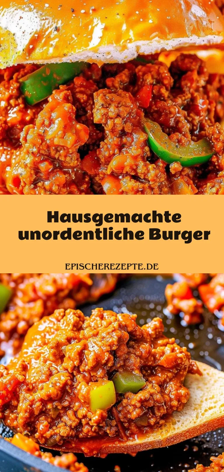 Template of Hausgemachte unordentliche Burger