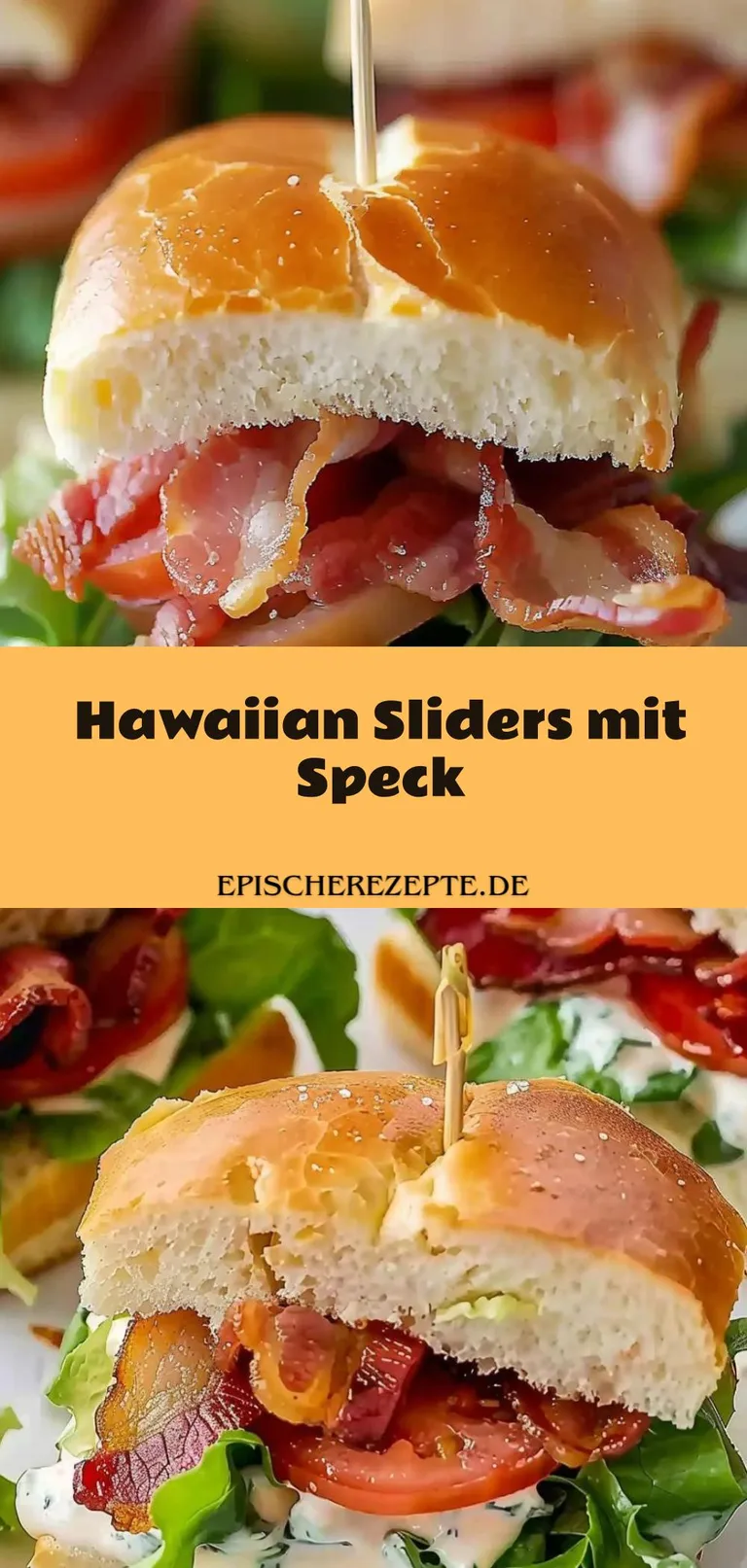 Template of Hawaiian Sliders mit Speck