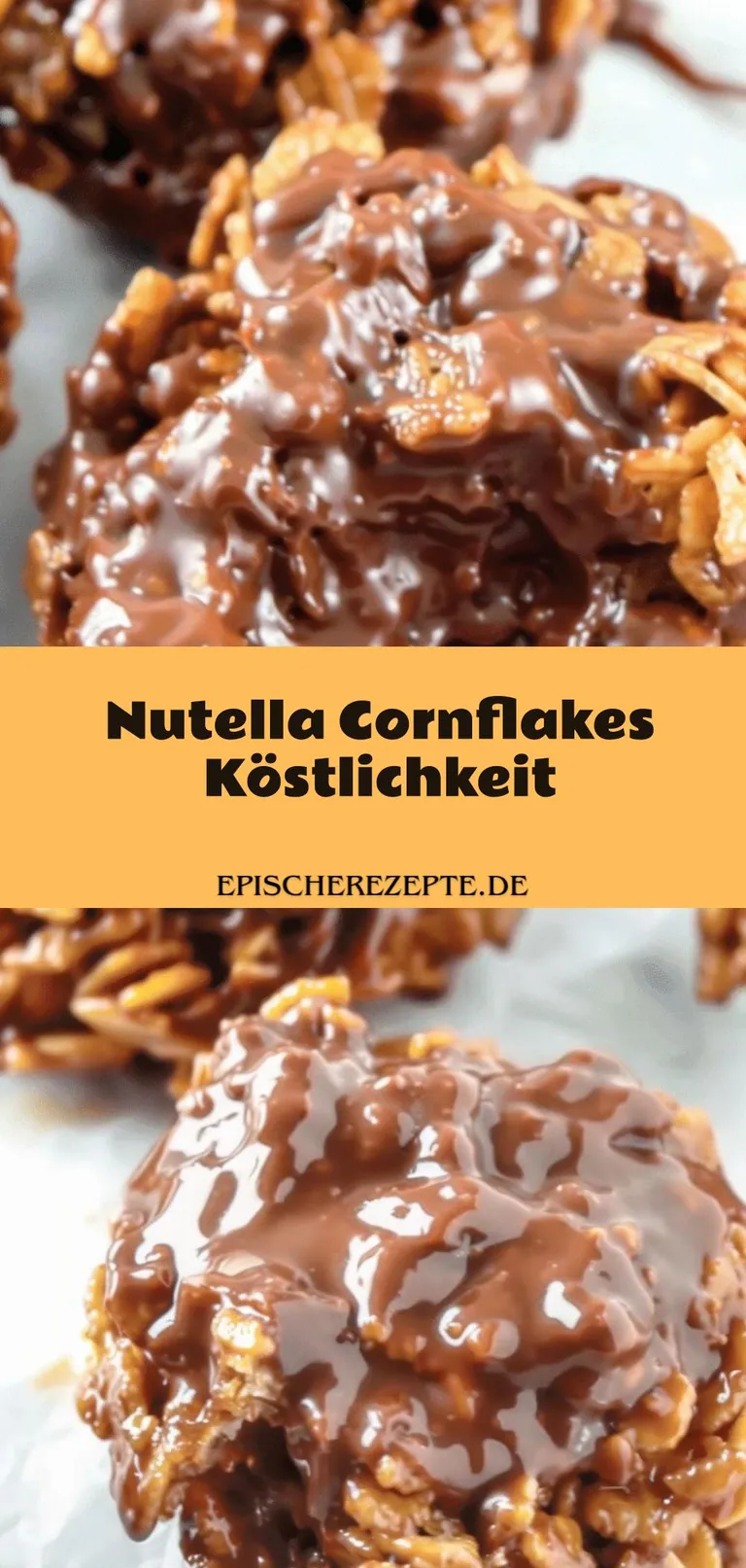 Template of Nutella Cornflakes Köstlichkeit