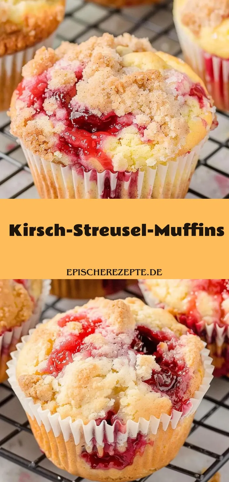 Template of Kirsch-Streusel-Muffins