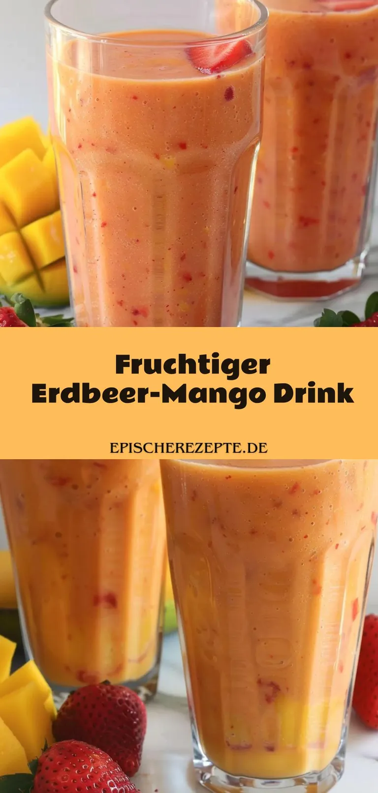 Template of Fruchtiger Erdbeer-Mango Drink