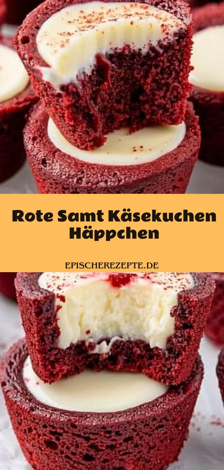 Template of Rote Samt Käsekuchen Häppchen