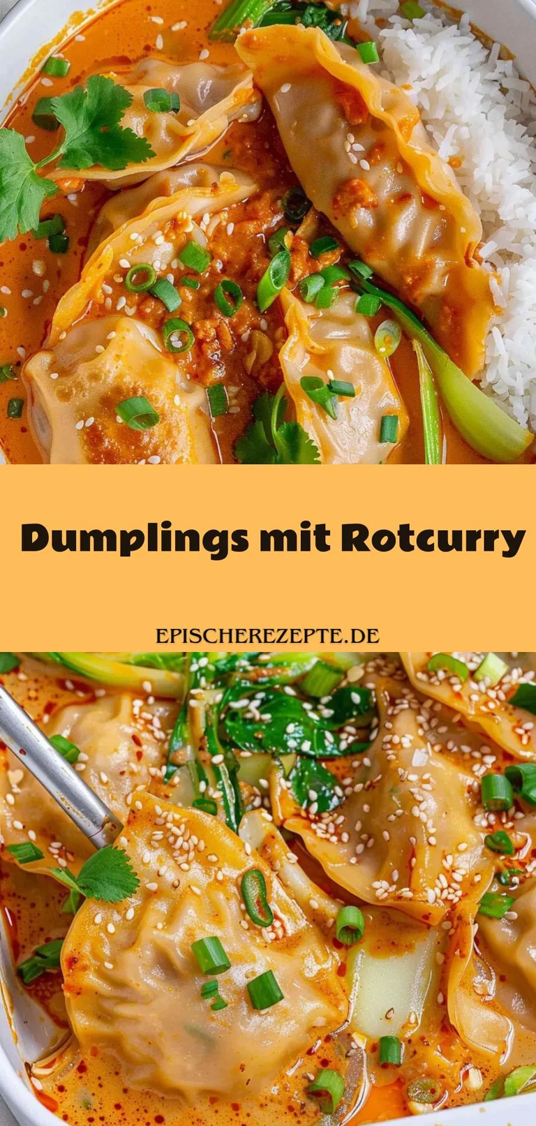Template of Dumplings mit Rotcurry