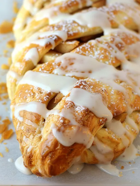 A pastry with a cream cheese filling.