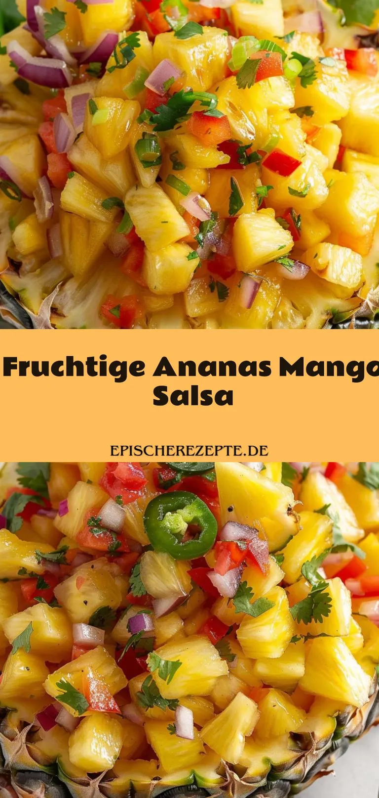 Template of Fruchtige Ananas Mango Salsa