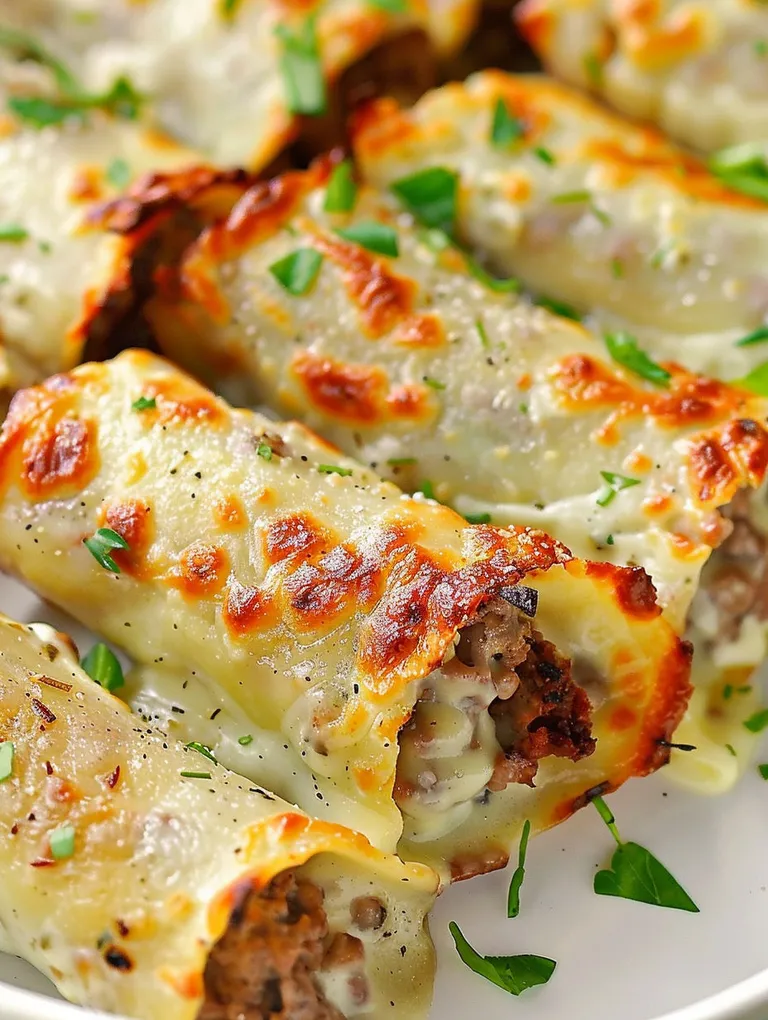 A plate of cheesesteak roll ups.
